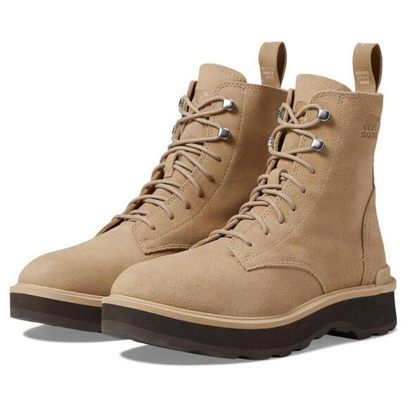 Sorel Shoes Hi Line Camel Buff Leather Lace Up Hiker Boot - Picture 1 of 5